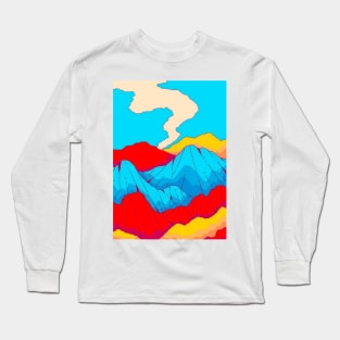 The Blue Sky Mountain Range Long Sleeve T-Shirt